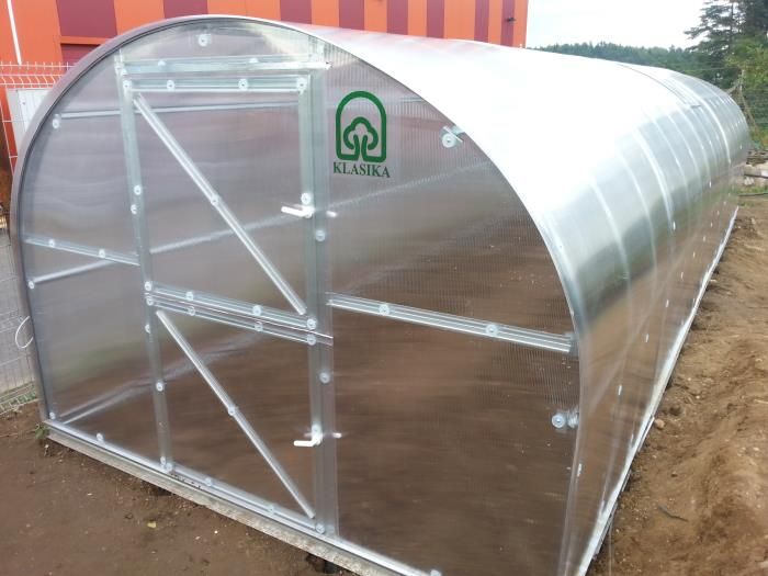 Arkveida Siltumnīca Klasika, ar 4mm polikarbonāta pārklājumu - 3 x 2 x 2,18 m (p*g*a) 6m2 